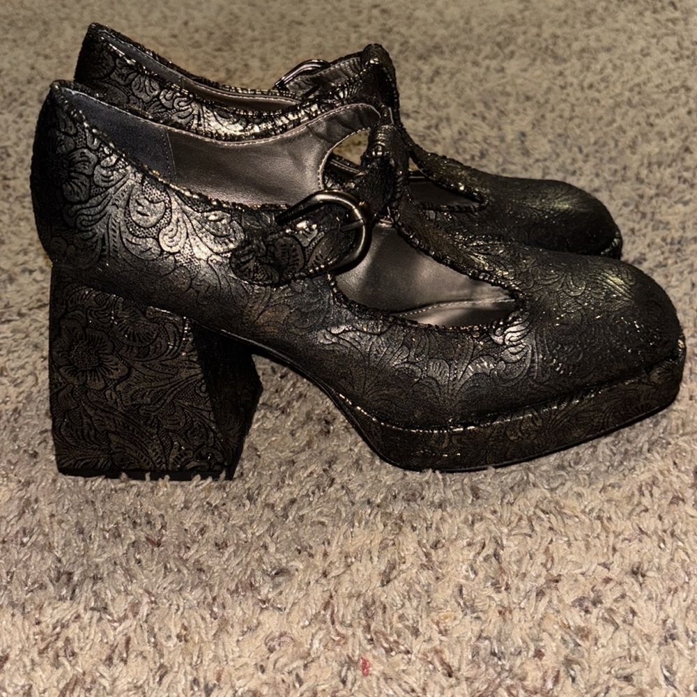 Circus NY by Sam Edelman Women's Kay Platform Black Pewter size 8.5 - Picture 6 of 11